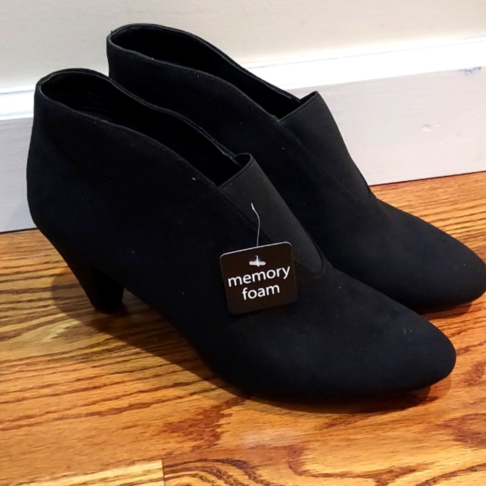 Brand new Black suede booties by East 5th